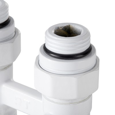 Узел нижнего подключения Royal Thermo прямой 1/2quot;х3/4quot; EK (белый)