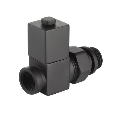 Набор дизайн-вентилей Royal Thermo CUBE, прямой (черный) 1/2quot; Набор дизайн-вентилей Royal Thermo CUBE, прямой (черный) 1/2quot;